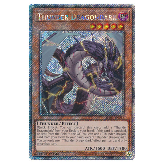 Yu-Gi-Oh! - Quarter Century Bonanza - Thunder Dragondark (Platinum Secret Rare) RA03-EN018
