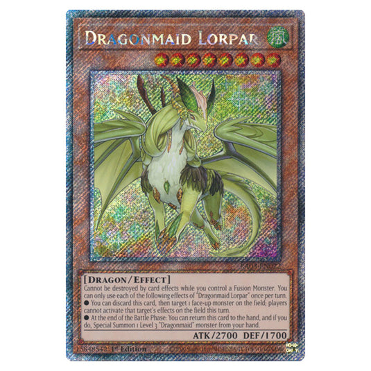 Yu-Gi-Oh! - Quarter Century Bonanza - Dragonmaid Lorpar (Platinum Secret Rare) RA03-EN022
