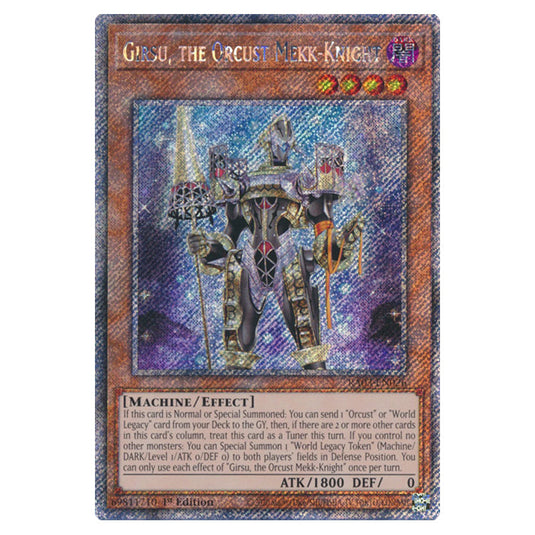 Yu-Gi-Oh! - Quarter Century Bonanza - Girsu, the Orcust Mekk-Knight (Platinum Secret Rare) RA03-EN026