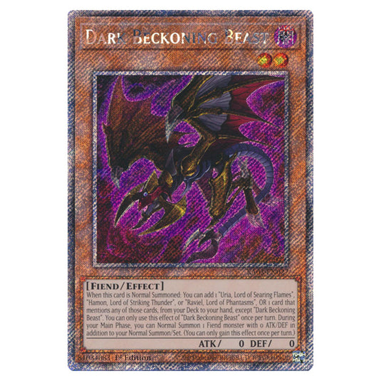 Yu-Gi-Oh! - Quarter Century Bonanza - Dark Beckoning Beast (Platinum Secret Rare) RA03-EN027