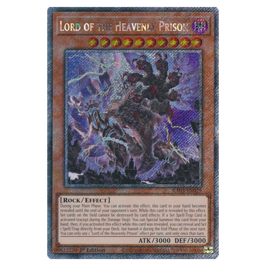 Yu-Gi-Oh! - Quarter Century Bonanza - Lord of the Heavenly Prison (Platinum Secret Rare) RA03-EN029