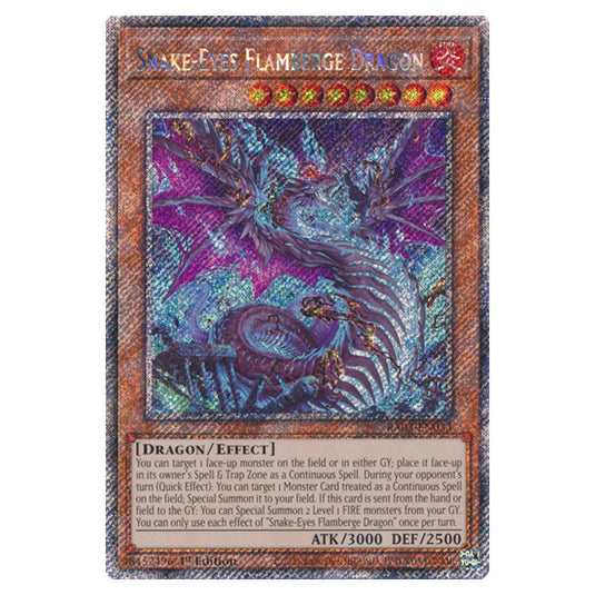 Yu-Gi-Oh! - Quarter Century Bonanza - Snake-Eyes Flamberge Dragon (Platinum Secret Rare) RA03-EN033