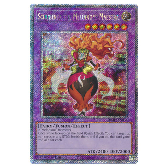 Yu-Gi-Oh! - Quarter Century Bonanza - Schuberta the Melodious Maestra (Platinum Secret Rare) RA03-EN034