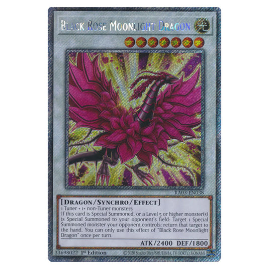 Yu-Gi-Oh! - Quarter Century Bonanza - Black Rose Moonlight Dragon (Platinum Secret Rare) RA03-EN038