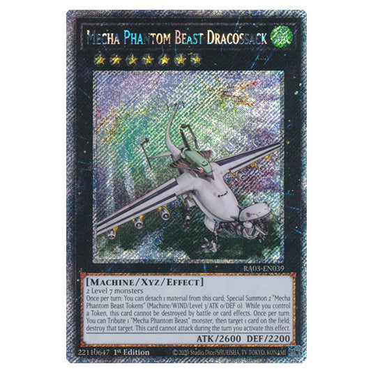 Yu-Gi-Oh! - Quarter Century Bonanza - Mecha Phantom Beast Dracossack (Platinum Secret Rare) RA03-EN039