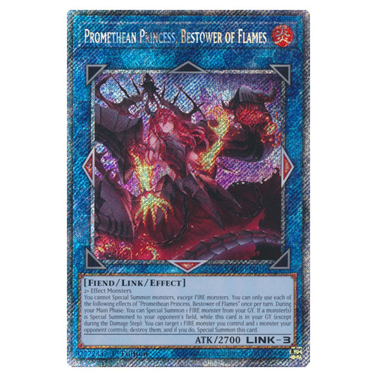 Yu-Gi-Oh! - Quarter Century Bonanza - Promethean Princess, Bestower of Flames (Platinum Secret Rare) RA03-EN050