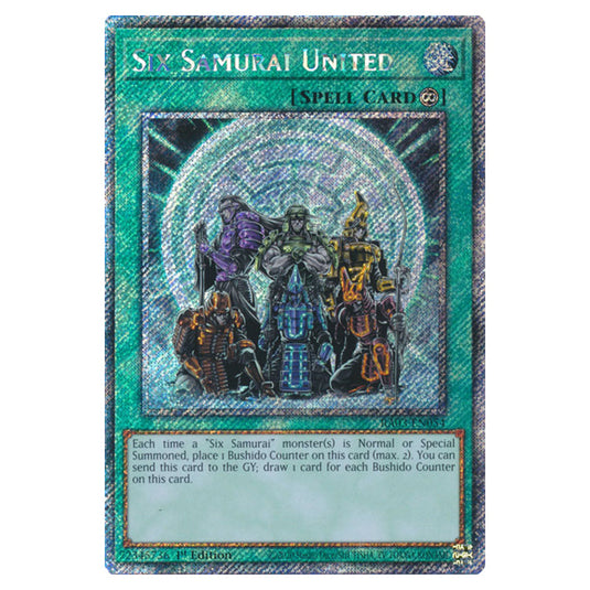 Yu-Gi-Oh! - Quarter Century Bonanza - Six Samurai United (Platinum Secret Rare) RA03-EN054