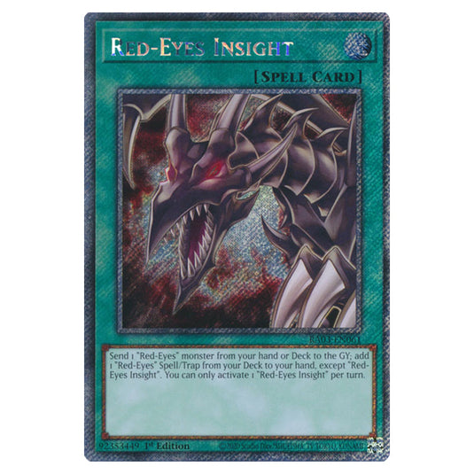 Yu-Gi-Oh! - Quarter Century Bonanza - Red-Eyes Insight (Platinum Secret Rare) RA03-EN061