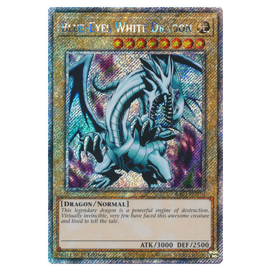 Yu-Gi-Oh! - Quarter Century Bonanza - Blue-Eyes White Dragon (Platinum Secret Rare) RA03-EN079