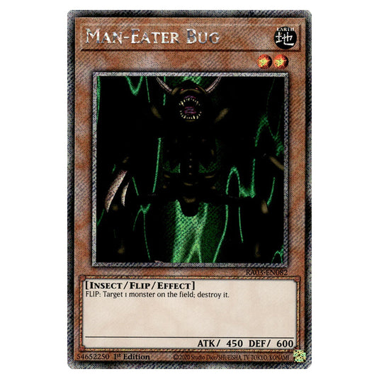 Yu-Gi-Oh! - Quarter Century Bonanza - Man-Eater Bug (Platinum Secret Rare) RA03-EN082