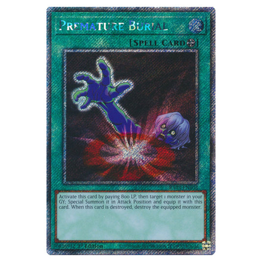Yu-Gi-Oh! - Quarter Century Bonanza - Premature Burial (Platinum Secret Rare) RA03-EN103