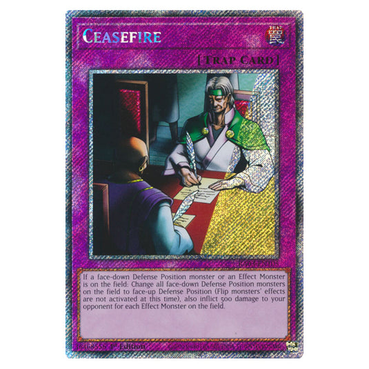 Yu-Gi-Oh! - Quarter Century Bonanza - Ceasefire (Platinum Secret Rare) RA03-EN105