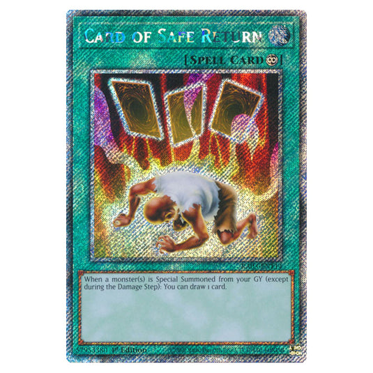 Yu-Gi-Oh! - Quarter Century Bonanza - Card of Safe Return (Platinum Secret Rare) RA03-EN114