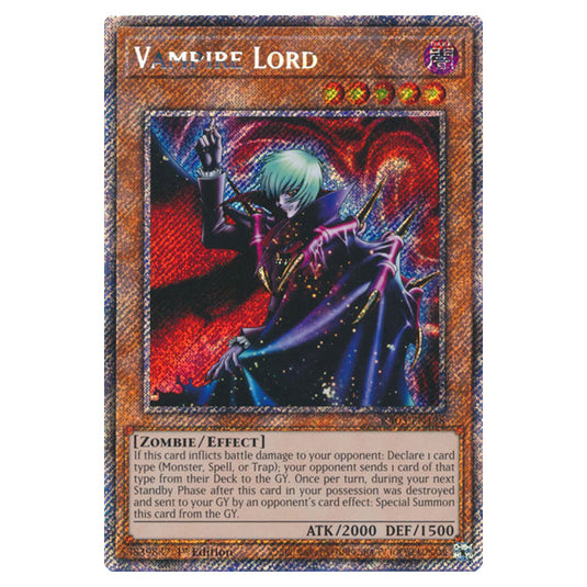 Yu-Gi-Oh! - Quarter Century Bonanza - Vampire Lord (Platinum Secret Rare) RA03-EN128
