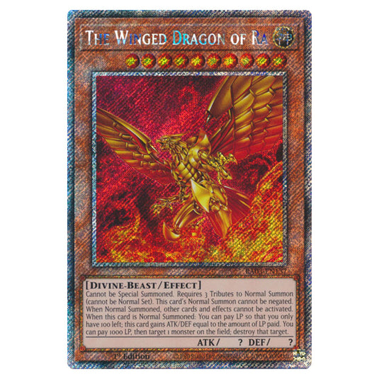 Yu-Gi-Oh! - Quarter Century Bonanza - The Winged Dragon of Ra (Platinum Secret Rare) RA03-EN137