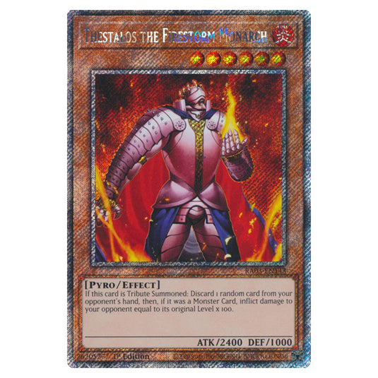 Yu-Gi-Oh! - Quarter Century Bonanza - Thestalos the Firestorm Monarch (Platinum Secret Rare) RA03-EN143