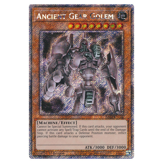 Yu-Gi-Oh! - Quarter Century Bonanza - Ancient Gear Golem (Platinum Secret Rare) RA03-EN151