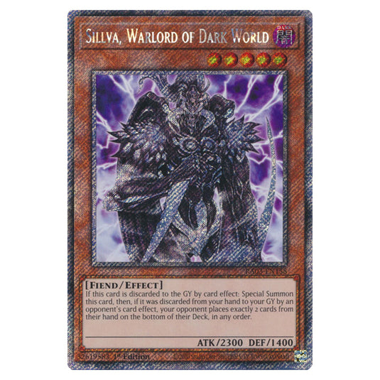 Yu-Gi-Oh! - Quarter Century Bonanza - Sillva, Warlord of Dark World (Platinum Secret Rare) RA03-EN158