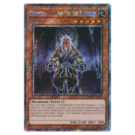 Yu-Gi-Oh! - Quarter Century Bonanza - Grandmaster of the Six Samurai (Platinum Secret Rare) RA03-EN174