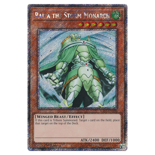 Yu-Gi-Oh! - Quarter Century Bonanza - Raiza the Storm Monarch (Platinum Secret Rare) RA03-EN180