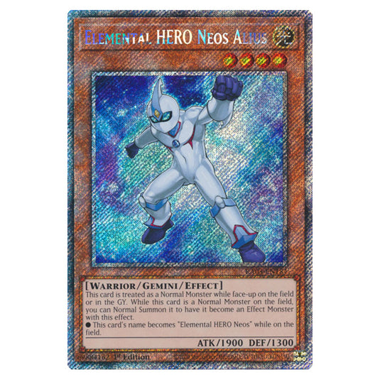 Yu-Gi-Oh! - Quarter Century Bonanza - Elemental HERO Neos Alius (Platinum Secret Rare) RA03-EN184