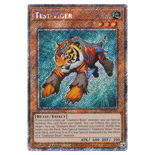 Yu-Gi-Oh! - Quarter Century Bonanza - Test Tiger (Platinum Secret Rare) RA03-EN189