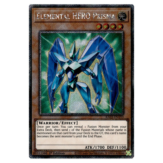 Yu-Gi-Oh! - Quarter Century Bonanza - Elemental HERO Prisma (Platinum Secret Rare) RA03-EN193