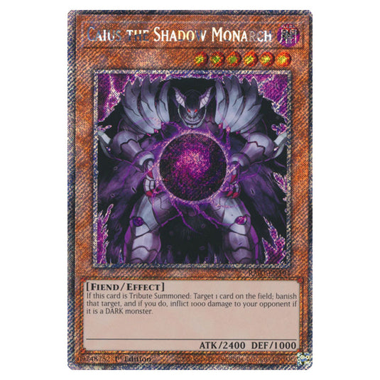 Yu-Gi-Oh! - Quarter Century Bonanza - Caius the Shadow Monarch (Platinum Secret Rare) RA03-EN194