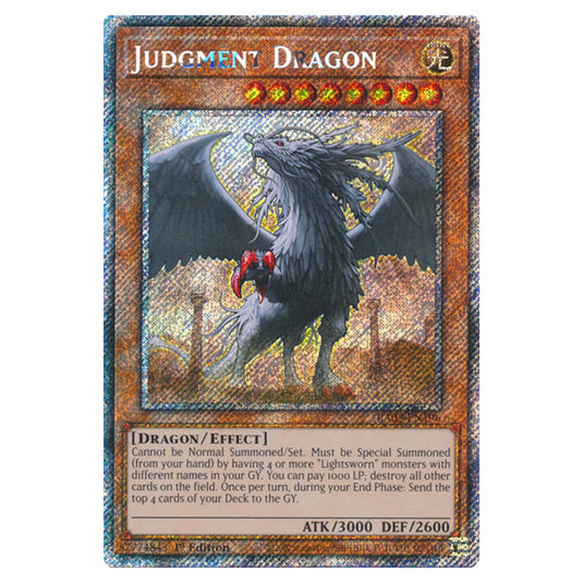 Yu-Gi-Oh! - Quarter Century Bonanza - Judgment Dragon (Platinum Secret Rare) RA03-EN196