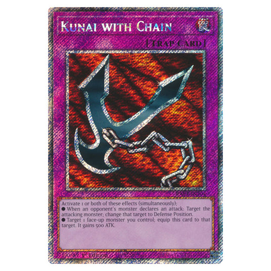Yu-Gi-Oh! - Quarter Century Bonanza - Kunai with Chain (Platinum Secret Rare) RA03-EN204