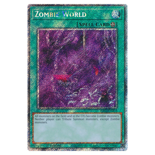 Yu-Gi-Oh! - Quarter Century Bonanza - Zombie World (Platinum Secret Rare) RA03-EN205