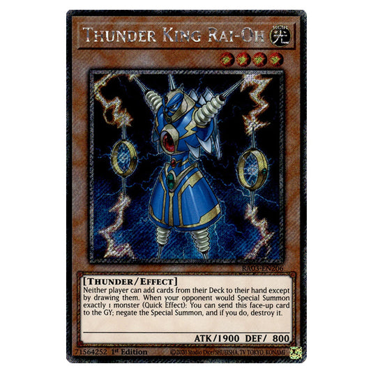 Yu-Gi-Oh! - Quarter Century Bonanza - Thunder King Rai-Oh (Platinum Secret Rare) RA03-EN206