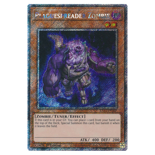Yu-Gi-Oh! - Quarter Century Bonanza - Plaguespreader Zombie (Platinum Secret Rare) RA03-EN207