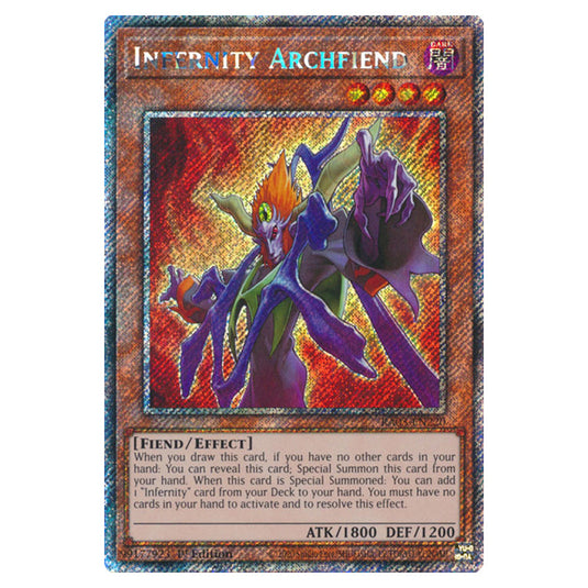 Yu-Gi-Oh! - Quarter Century Bonanza - Infernity Archfiend (Platinum Secret Rare) RA03-EN220
