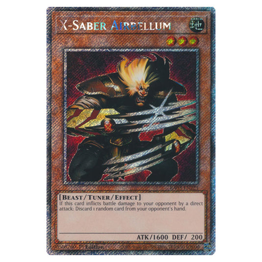 Yu-Gi-Oh! - Quarter Century Bonanza - X-Saber Airbellum (Platinum Secret Rare) RA03-EN221