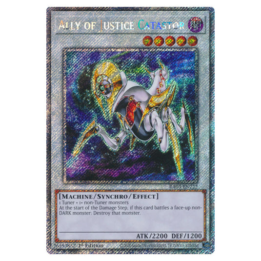 Yu-Gi-Oh! - Quarter Century Bonanza - Ally of Justice Catastor (Platinum Secret Rare) RA03-EN222
