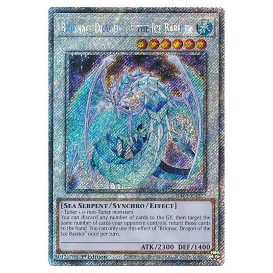 Yu-Gi-Oh! - Quarter Century Bonanza - Brionac, Dragon of the Ice Barrier (Platinum Secret Rare) RA03-EN227