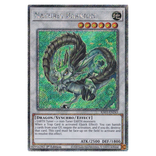 Yu-Gi-Oh! - Quarter Century Bonanza - Naturia Barkion (Platinum Secret Rare) RA03-EN243