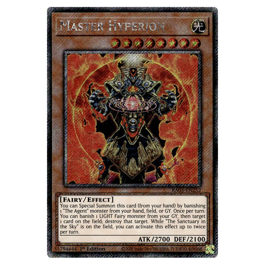 Yu-Gi-Oh! - Quarter Century Bonanza - Master Hyperion (Platinum Secret Rare) RA03-EN252