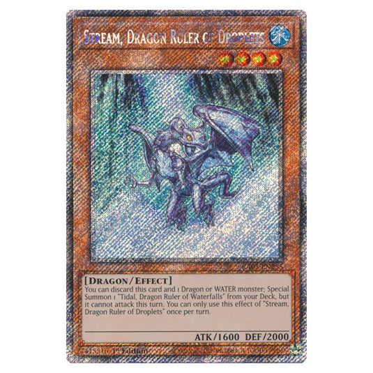 Yu-Gi-Oh! - Quarter Century Bonanza - Stream, Dragon Ruler of Droplets (Platinum Secret Rare) RA03-EN255
