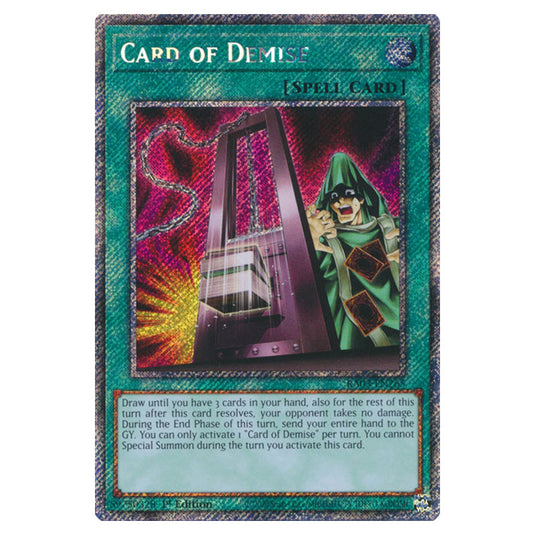 Yu-Gi-Oh! - Quarter Century Bonanza - Card of Demise (Platinum Secret Rare) RA03-EN265