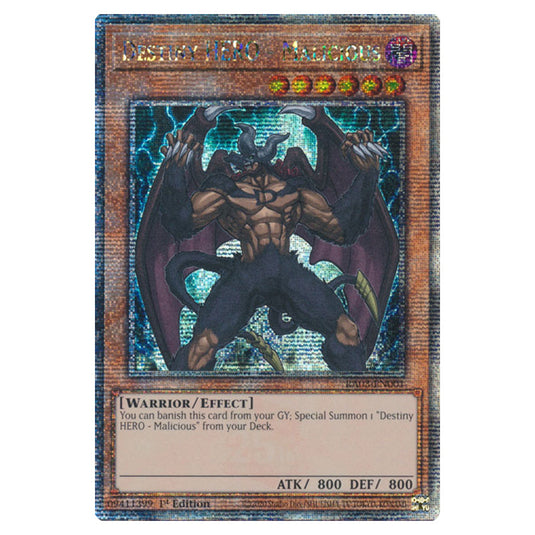 Yu-Gi-Oh! - Quarter Century Bonanza - Destiny HERO - Malicious (Quarter Century Secret Rare) RA03-EN001