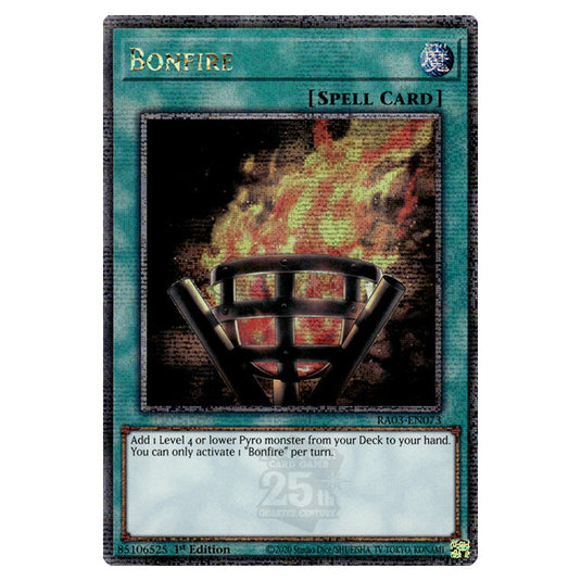 Yu-Gi-Oh! - Quarter Century Bonanza - Bonfire (Quarter Century Secret Rare) RA03-EN073
