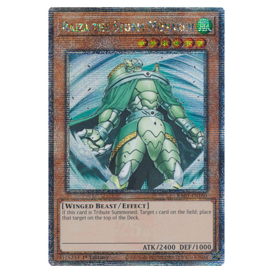 Yu-Gi-Oh! - Quarter Century Bonanza - Raiza the Storm Monarch (Quarter Century Secret Rare) RA03-EN180