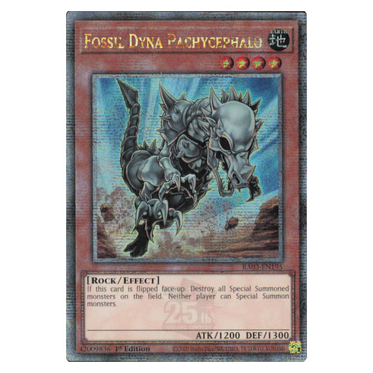 Yu-Gi-Oh! - Quarter Century Bonanza - Fossil Dyna Pachycephalo (Quarter Century Secret Rare) RA03-EN195