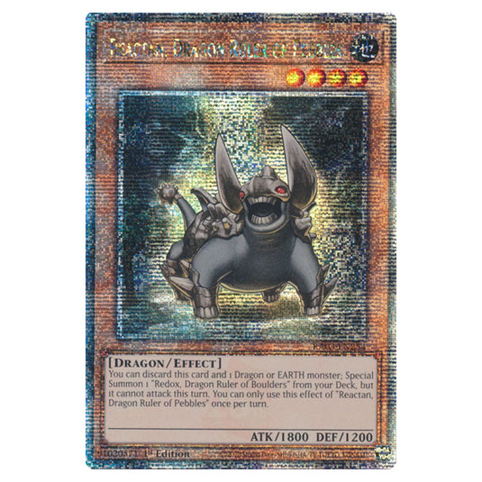 Yu-Gi-Oh! - Quarter Century Bonanza - Reactan, Dragon Ruler of Pebbles (Quarter Century Secret Rare) RA03-EN254