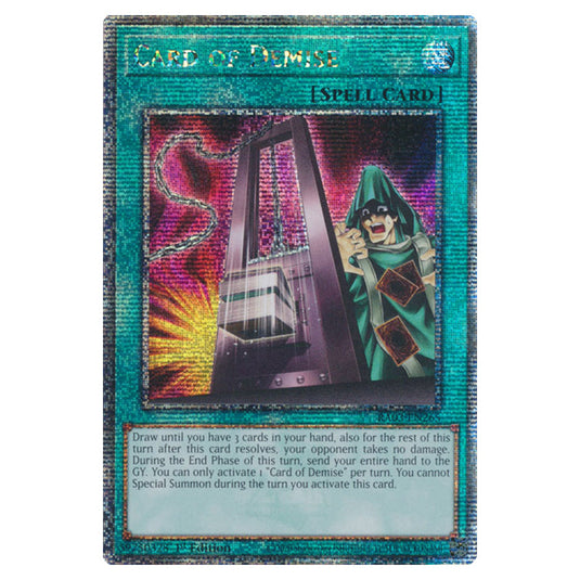 Yu-Gi-Oh! - Quarter Century Bonanza - Card of Demise (Quarter Century Secret Rare) RA03-EN265