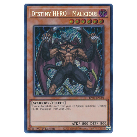 Yu-Gi-Oh! - Quarter Century Bonanza - Destiny HERO - Malicious (Secret Yu-Gi-Oh! - Quarter Century Bonanza - Destiny HERO - Malicious (Secret