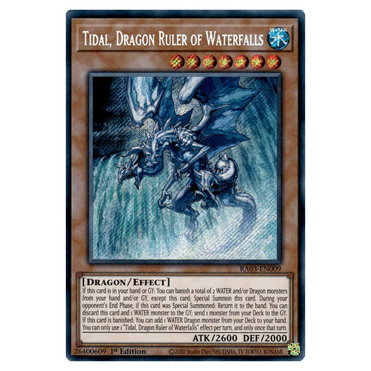 Yu-Gi-Oh! - Quarter Century Bonanza - Tidal, Dragon Ruler of Waterfalls (Secret Rare) RA03-EN009