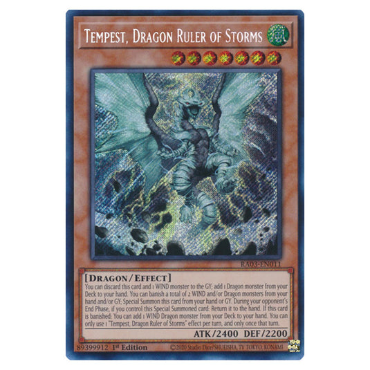 Yu-Gi-Oh! - Quarter Century Bonanza - Tempest, Dragon Ruler of Storms (Secret Rare) RA03-EN011